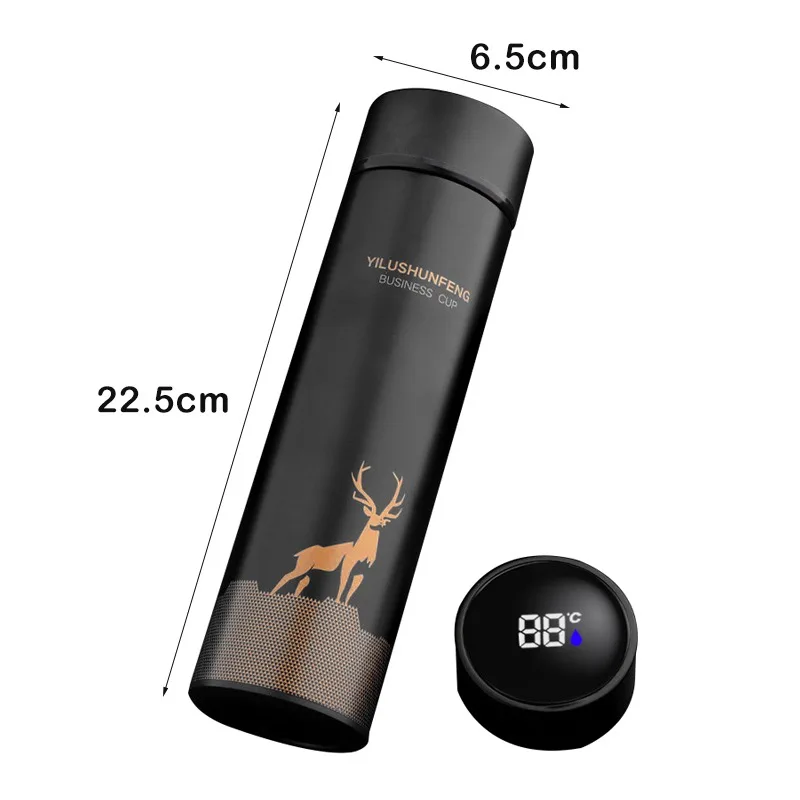 500ML Smart Thermos Water Bottle Led Digital Temperature Display Food Thermos For Tea Coffee Thermal Mugs Beautiful Cup