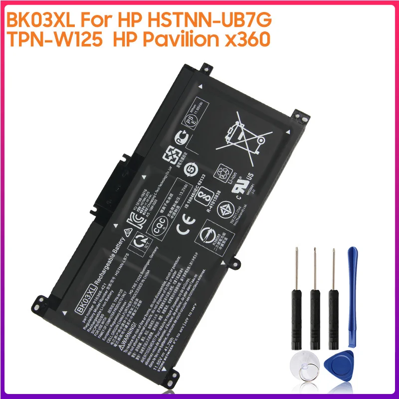 

Original Battery BK03XL For HP HSTNN-UB7G TPN-W125 916366-541 Pavilion x360 14-BA 14M-BA HSTNN-LB7S 916811-855 41.2W