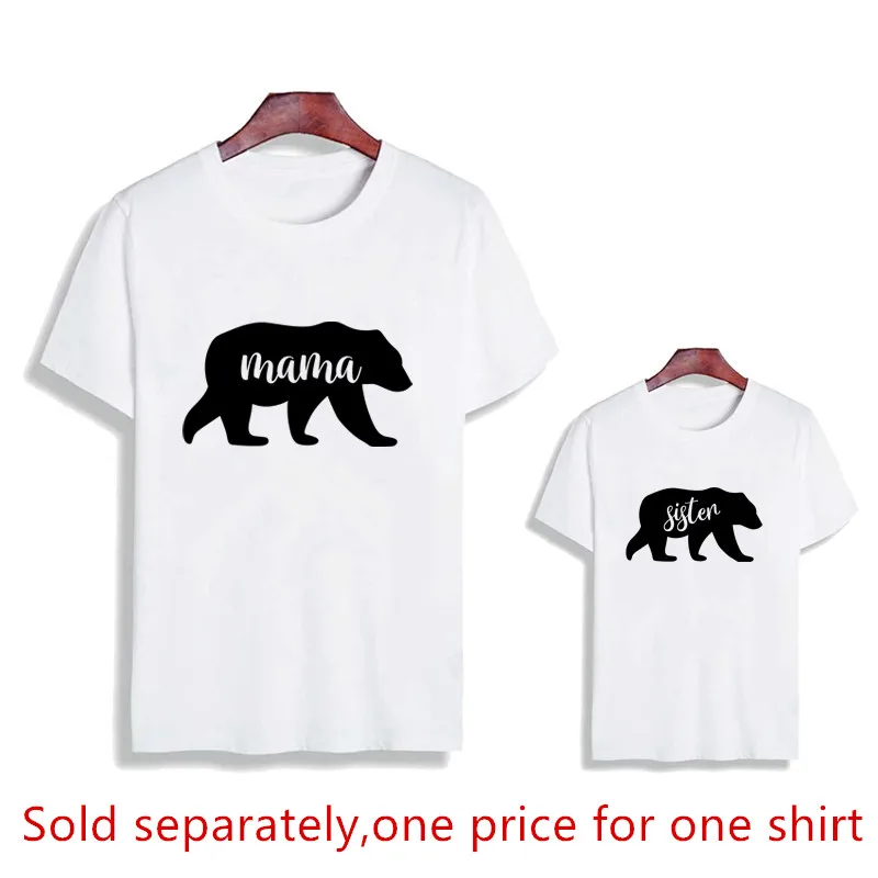 Mama Bear Papa Bear Baby Bear Family Matching Tshirts Papa Mama Brother Sister Shirt Baby Bodysuit Father and Son Family Clothes