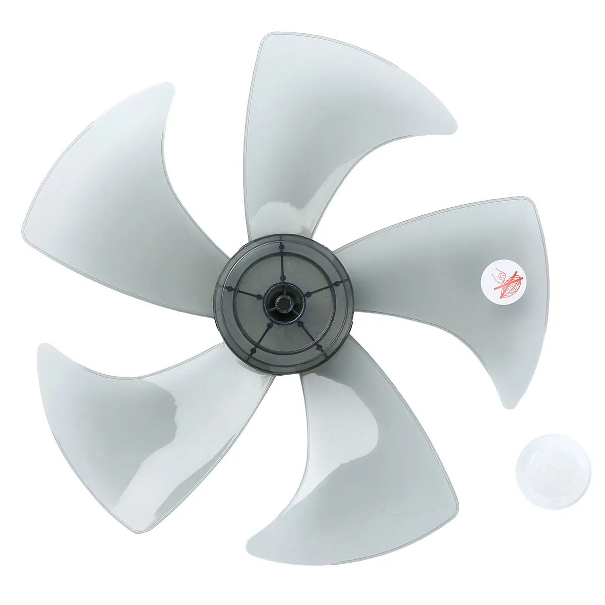 Premium PP Plastic Fan Blade Household Ventilation Fanner Fittings Low Noise 5-Leave with Nut Cover for Stand/Table Electric Fan