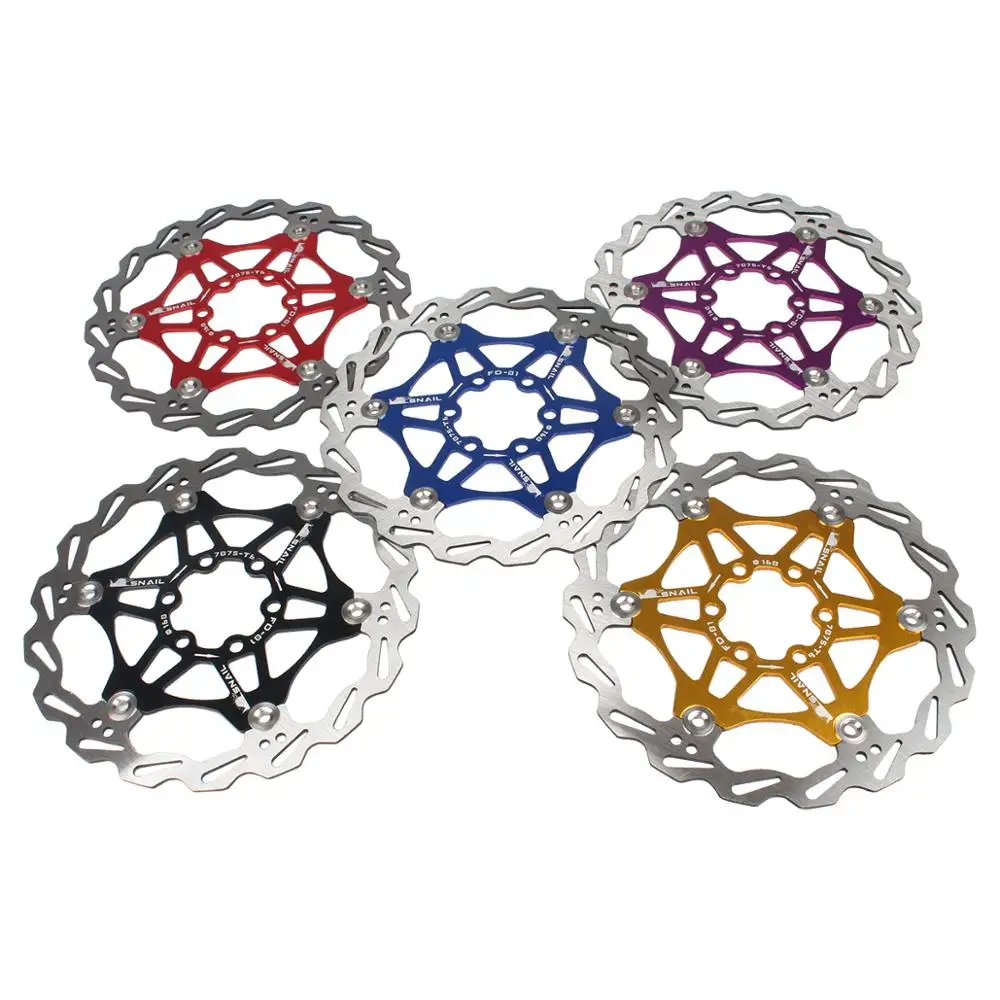 Bicycle Disc Brake Floating Rotors 160/180/203mm Stainless Steel Alloy Six Holes MTB Mountain Bike Disk Plate
