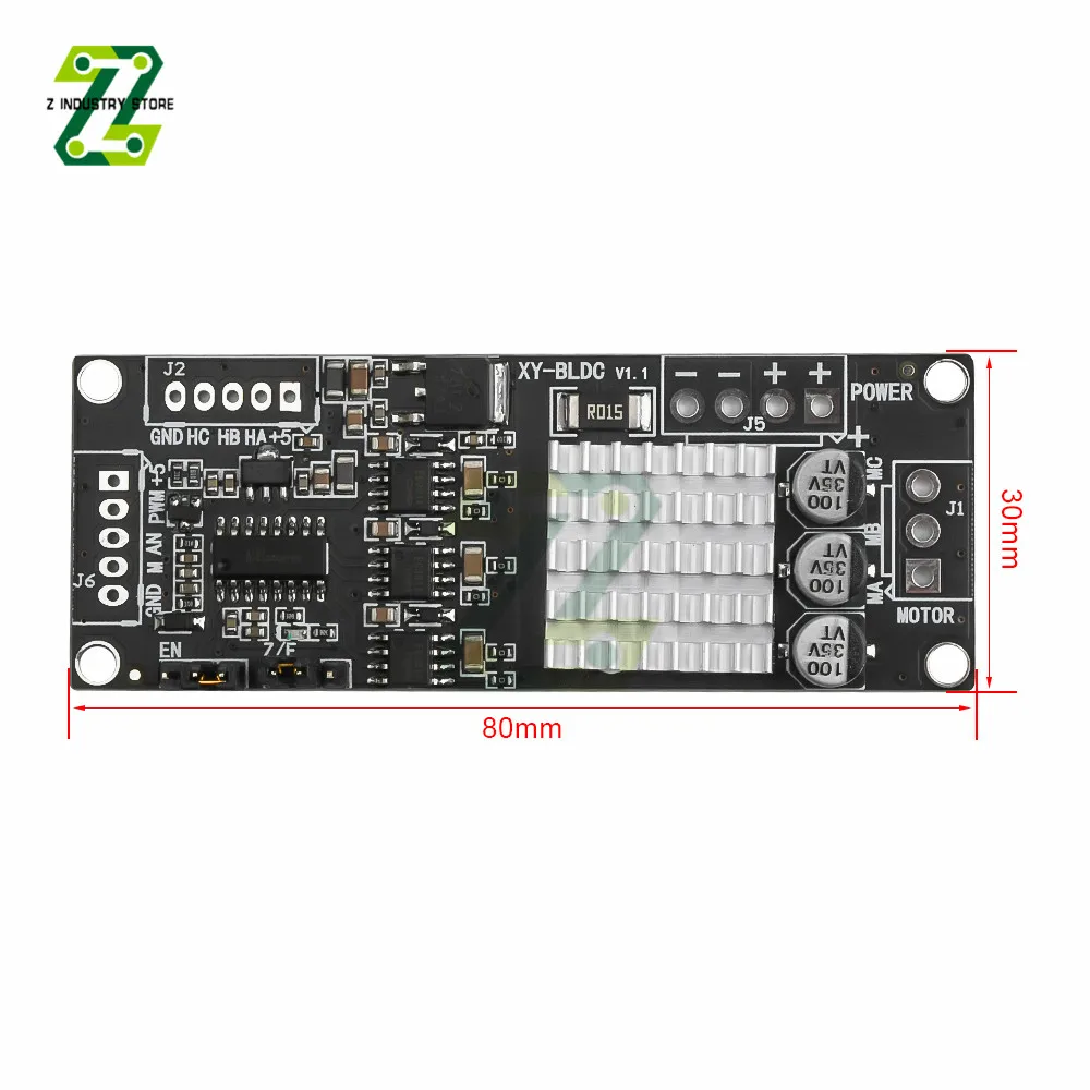 200W Bldc Drie Fase Dc Borstelloze Hall Motor Controller Module Motor Driver Board