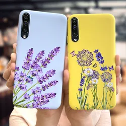 For Samsung Galaxy A70 Case Soft Rubber Tpu Phone Case Purple Lavender Cover For Samsung A70 2019 Case A 70 Back Cover A70s Case