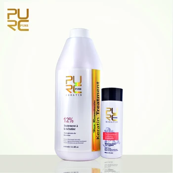 PURC 전문 케라틴 헤어 트리트먼트 크림, 손상된 모발 스트레이트닝 스무딩, 부드러운 클렌징 샴푸 세트