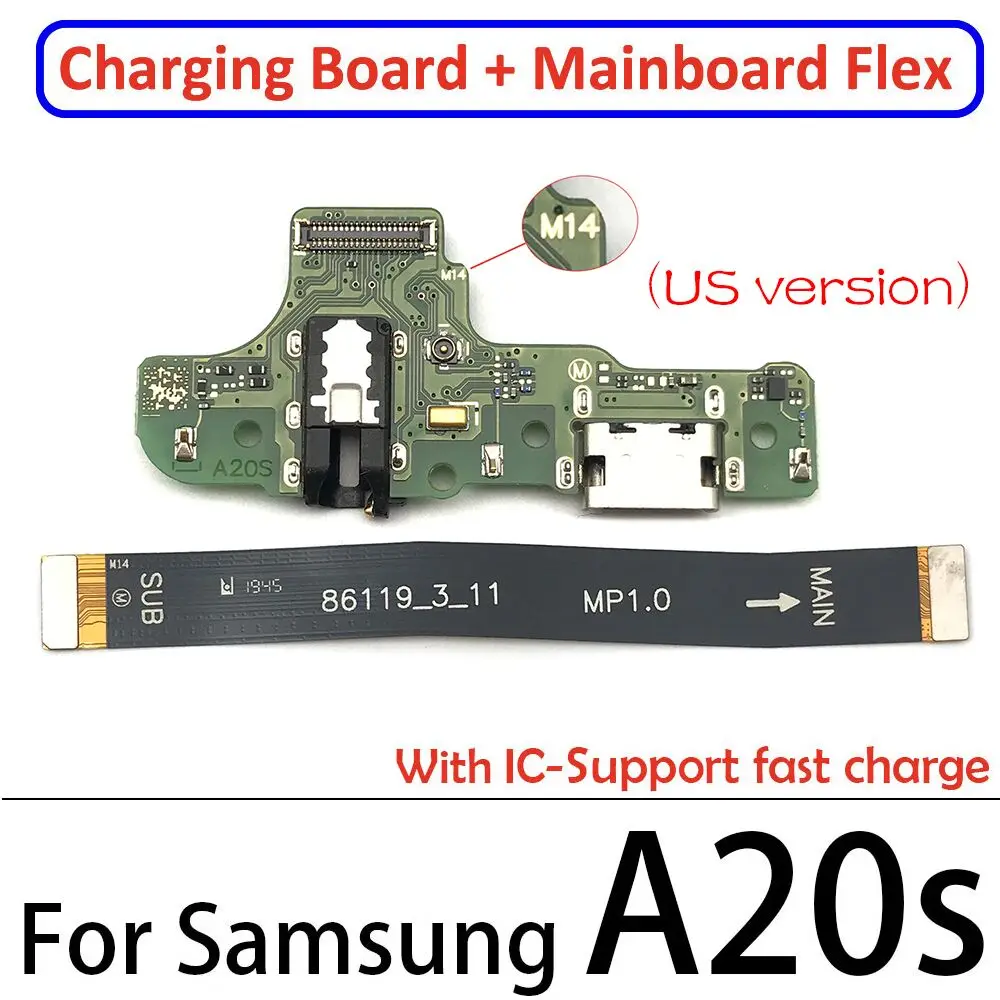 Yeni USB şarj portu dock panosu konektörü ana FPC anakart Flex kablo Samsung A10S A20S A21S A30S A50S A31 A41 A51 A71