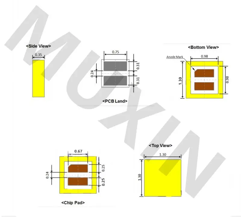 50pcs For SAMSUNG LED LCD Backlight TV Application LED Backlight 3W 3V CSP 1313 Cool white for TV TV Application