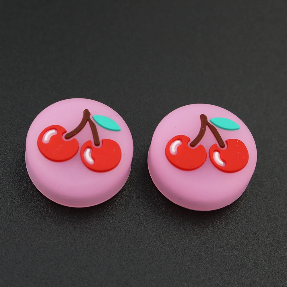 4 colori ciliegia per interruttore luminoso Jelly Cap animale incrocio Joystick in Silicone tappi impugnatura pollice per Controller nintendo Switch Lite