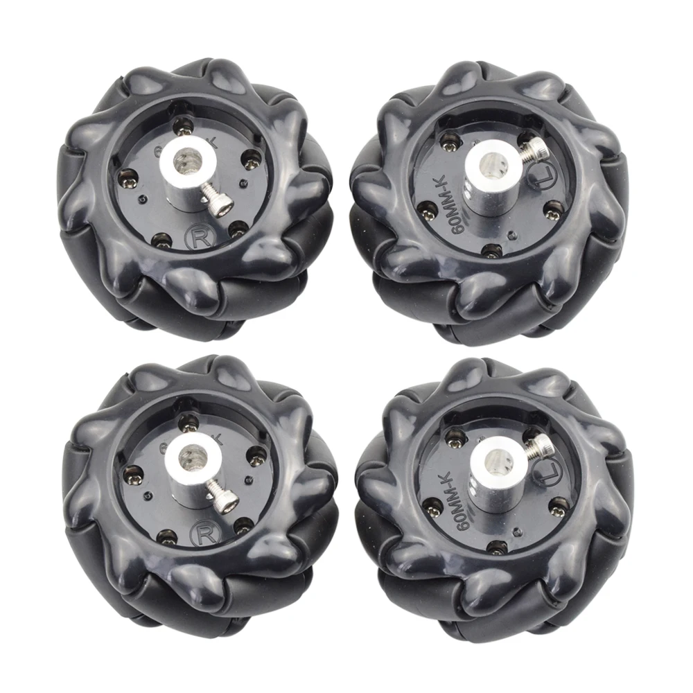 New 5/10kg Load 60/80mm Mecanum Wheel with 5mm Hubs for 42mm Stepper Motor Robotics Tires For Arduino DIY Robot Car Parts