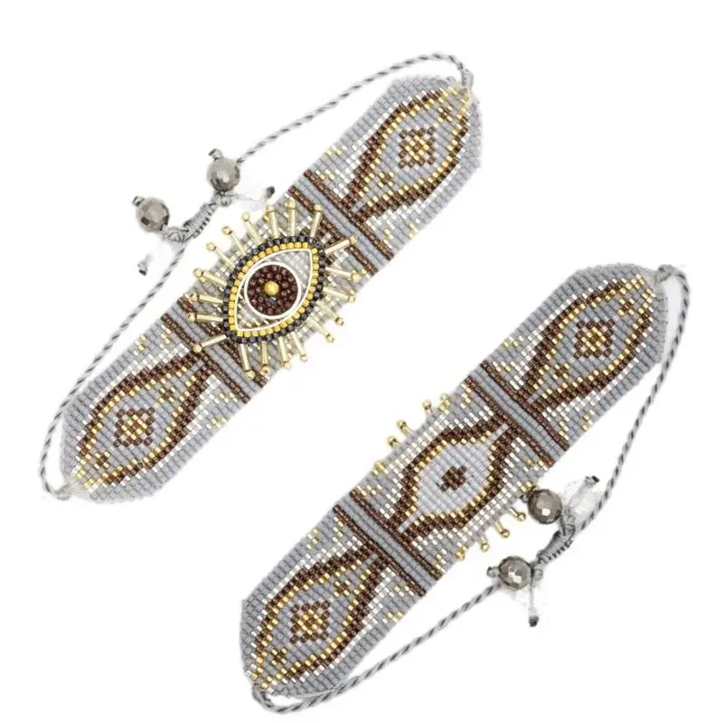 ZHONGVI Evil Eye Bracelet For Women Trendy Jewelry MIYUKI Lucky Pulseras Mujer Moda 2020 Unique Bracelets Handmade Loom Woven