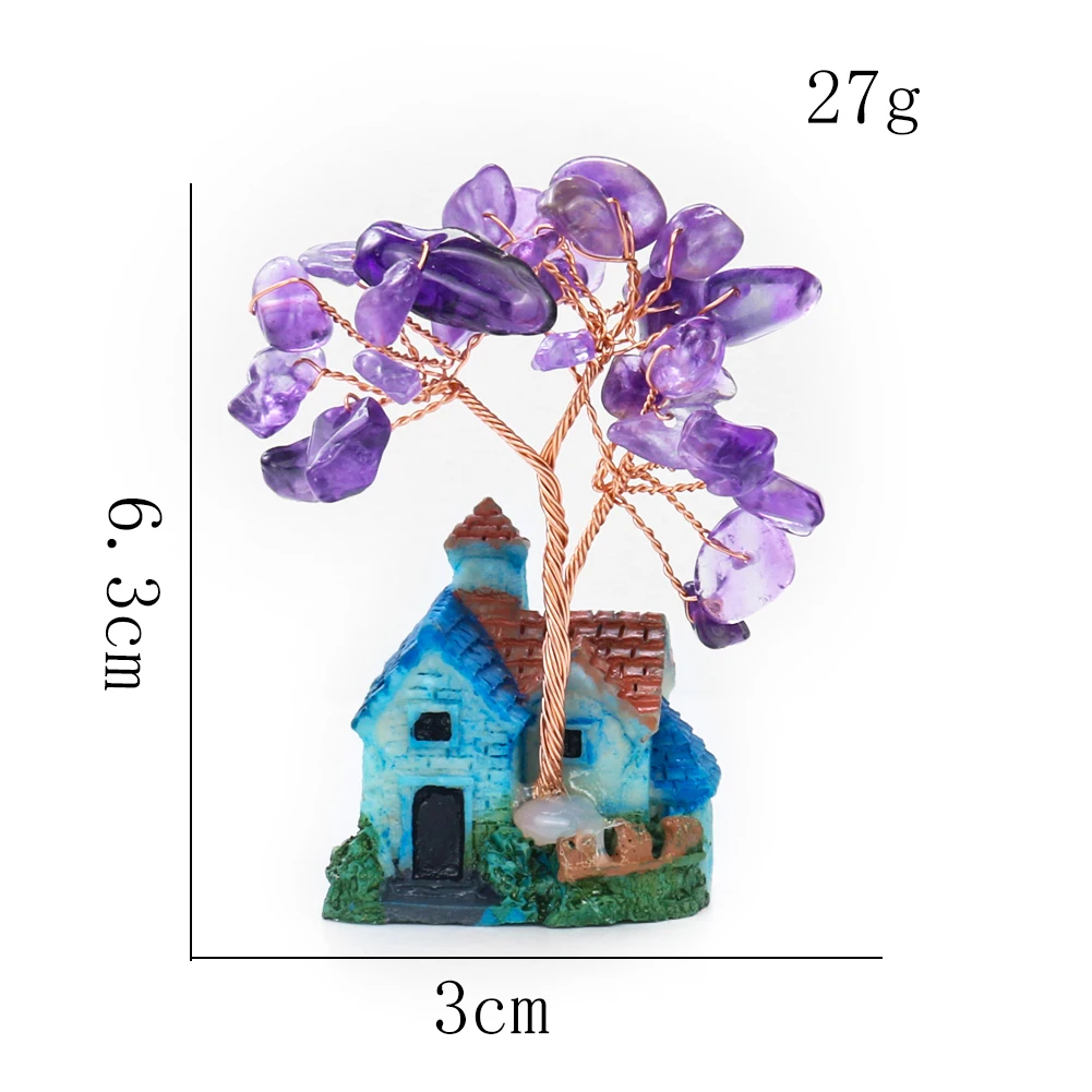 Natural Amethyst Tree Crystal Quartz Healing Mineral Ornaments Tree of Life Home Decoration Lucky Money Tree Miniatures Gift - Image 6