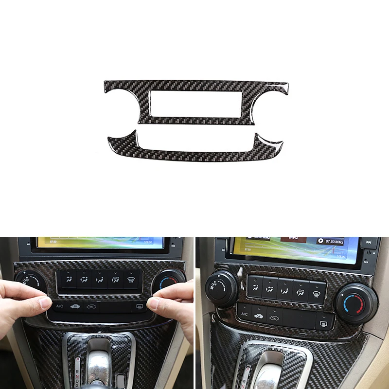 

Car-styling Soft Carbon Fiber Center Control CD Panel Volume Knob Frame Cover Trim For Honda CRV 2007 2008 2009 2010 2011