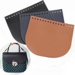 New Shoulder Bag Flap Cover With Holes Replacement for Women Handbag Knitting Sewing Bag DIY PU Leather Bag Accessories 3 Colors