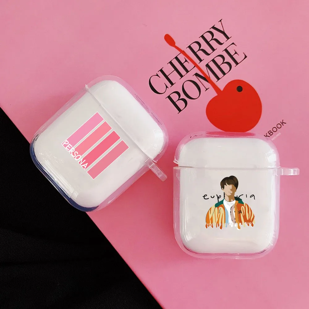 Fashion EUPHORIA JUNGKOOK Run Ep 33 Memes Wireless Bluetooth Earphone Case for Airpods 1 2 Soft Clear Earphone Charging Cover