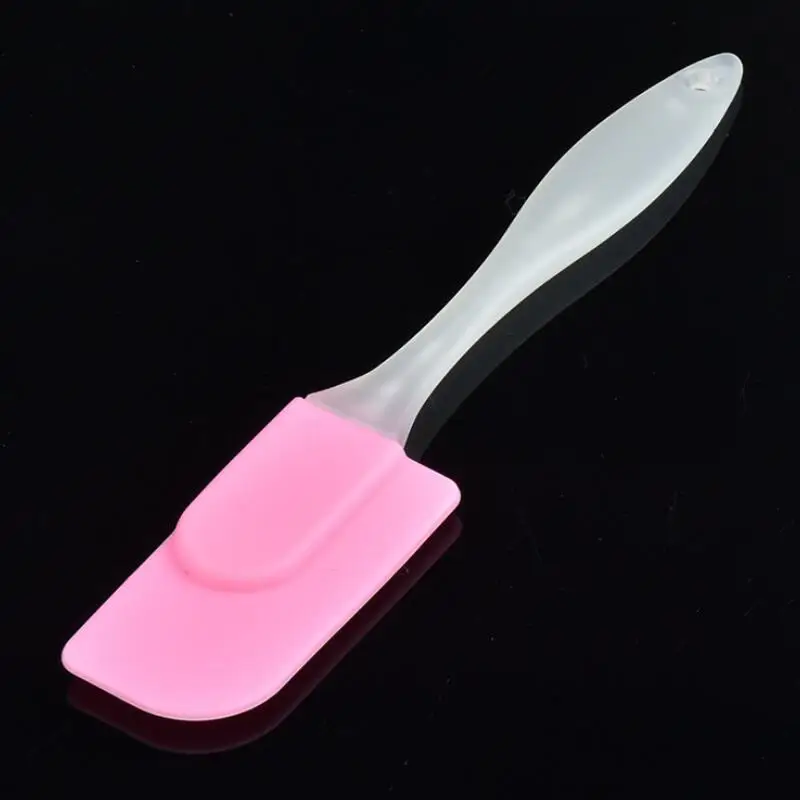 mixed colors Kitchen utensil personalized silicone brush spatula cookie spatula with plastic handle LX8783