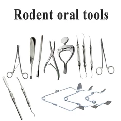 1PCS Lab Experiment Rodent Rat Rabbit Totoro Dental Instrument Extraction Forceps Tooth Elevator Pressure Plat Expansion Opening