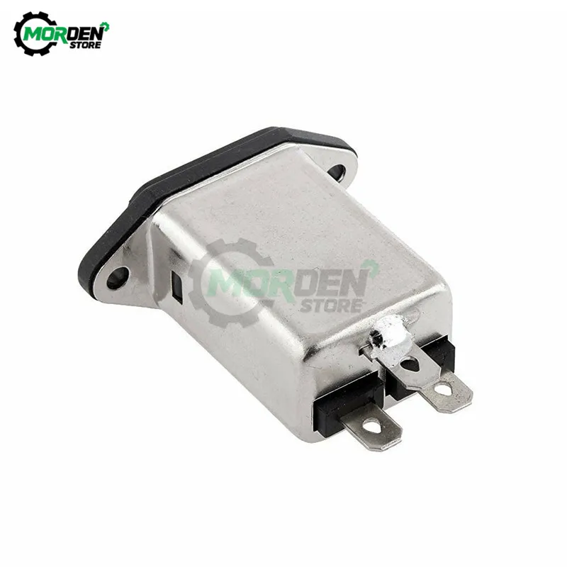 CW1D-10A-T IEC Socket Panel Mount Power Line Power EMI RFI Filter AC 115V-250V 10A 50/60Hz Suppressor Power Line Noise Filter
