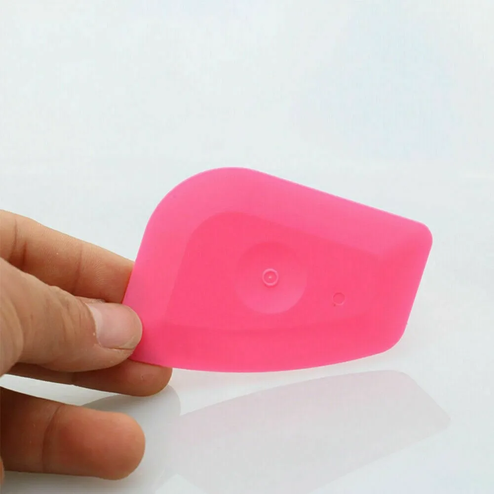 10 Pcs Car Film Tools Label Sticker Remover Scraper Vehicle Sticker Installation Tools Painting Flat Scraper Mini Pink Squeegee