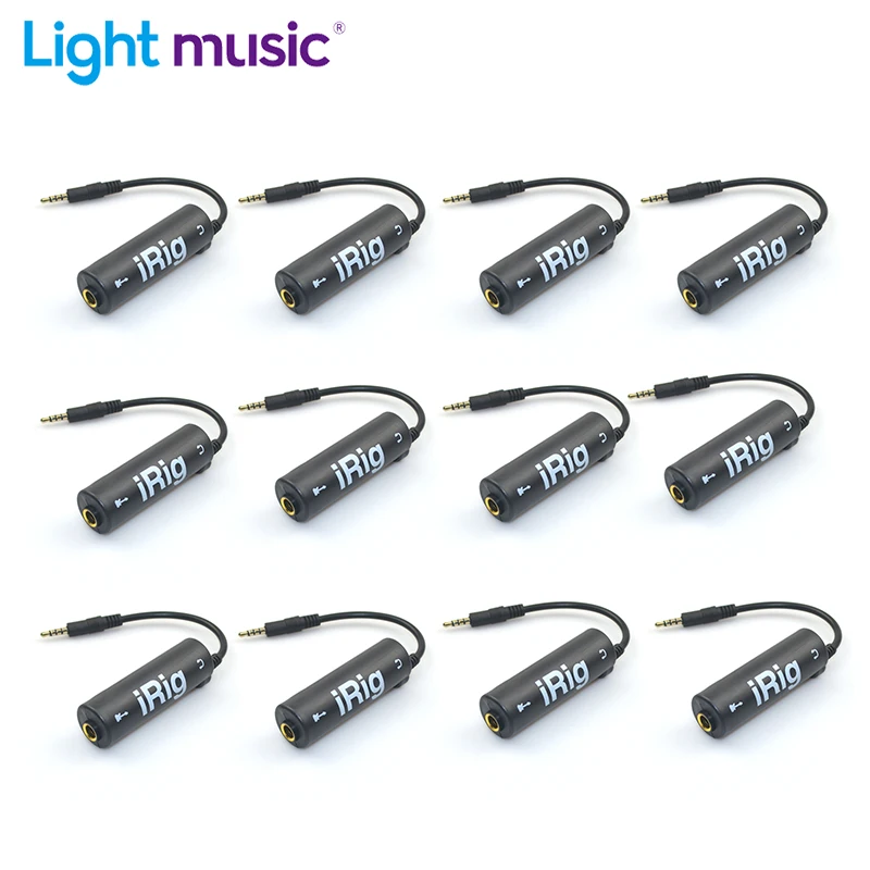 12pcs Guitar Interface I-Rig Converter Replacement for Phone Guitar audio interface Guitar tuner Guitar line irig converter