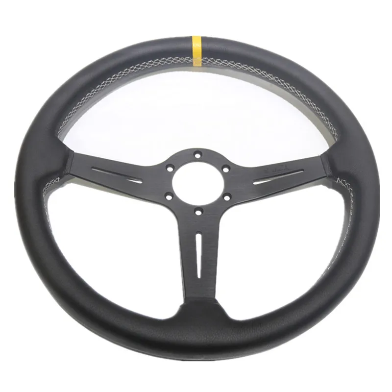 Spsld Refitting Racing 15 inch 360mm Flat Drift Steering Wheel /  Leather steering wheel