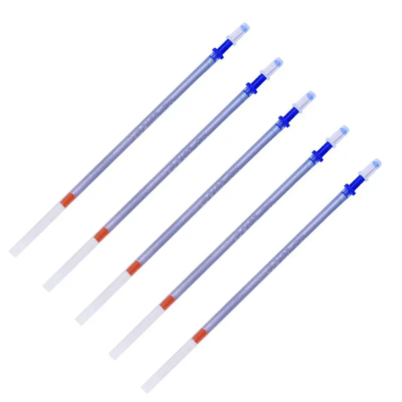 Ricarica penna solubile cancellabile in acqua argento 5 pezzi per marcatore in pelle in tessuto marcatura strumenti per cucire su misura Craft
