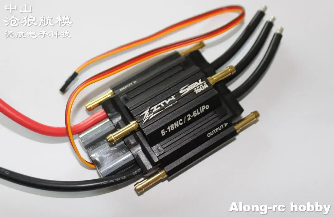 ZTW Seal SBEC 90A 130A 200A 300A Waterproof Brushless ESC For Boat With Water-cooling System RC boats Model Part