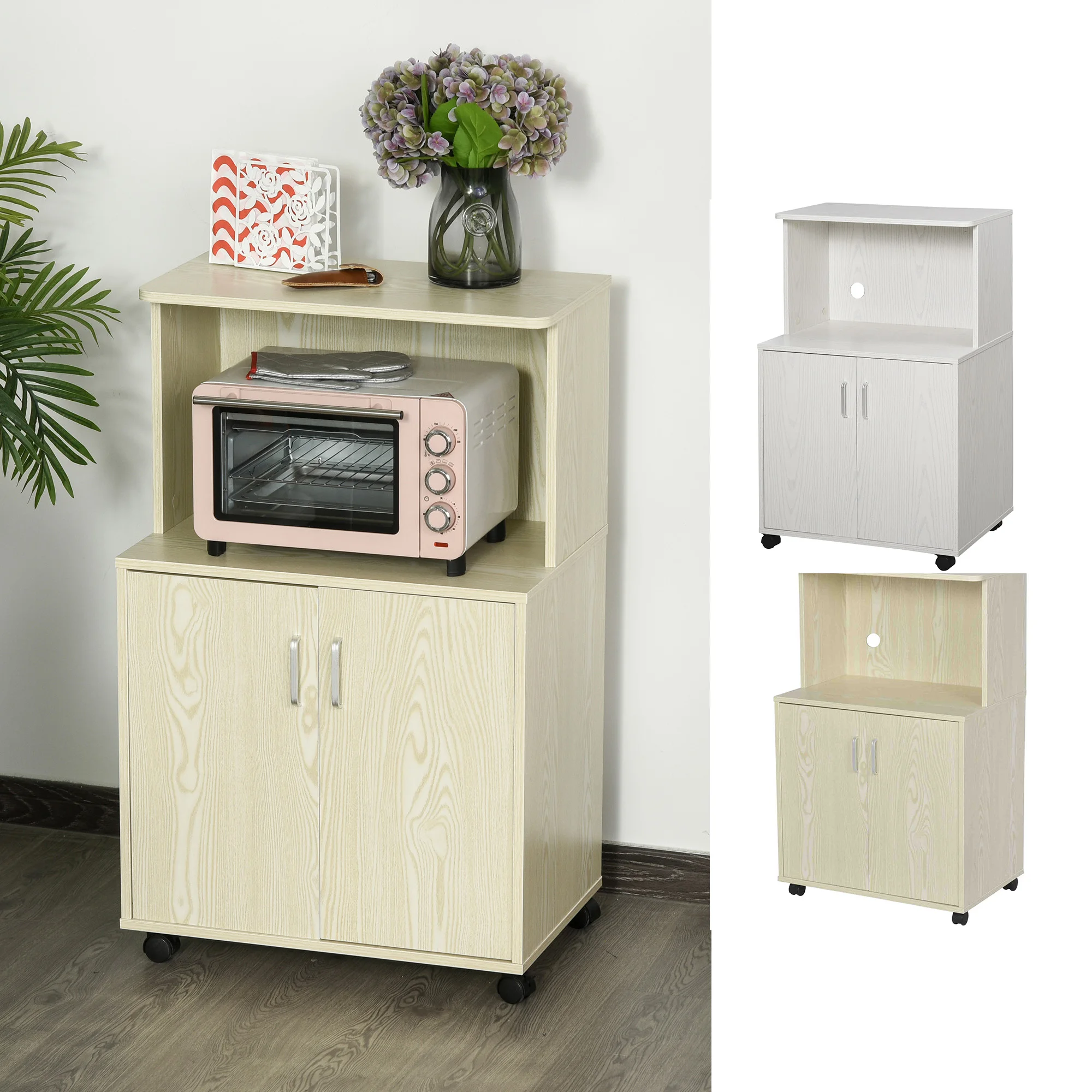 HOMCOM kitchen kitchen kitchen kitchen sideboard with adjustable shelf cabinet