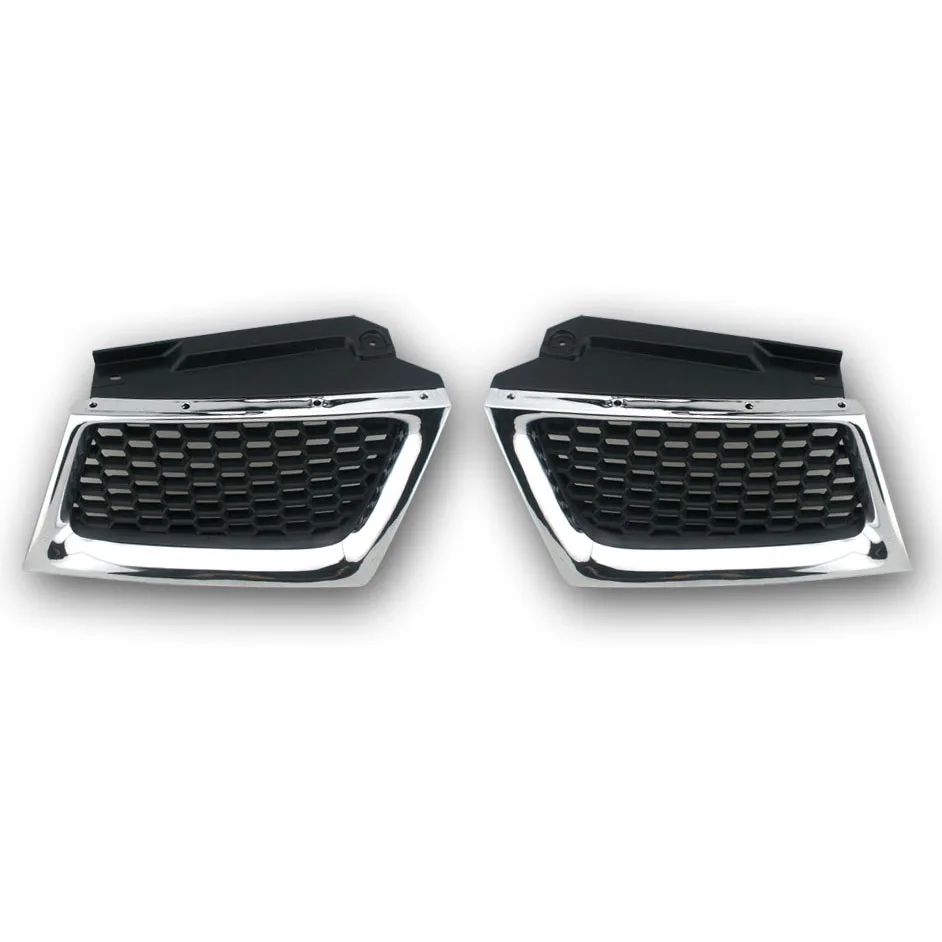 A pair Replacement Plastic upper front grill grille mesh for Mitsubish Montero pajero sport 2008 - 2015