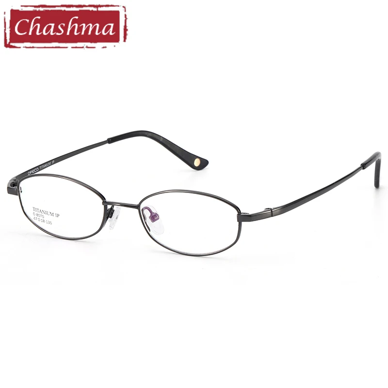 Men Small Cirlce Prescription Eyeglasses Women Oval Optical Frames Pure Titanium Spectacle Frame for High Degree