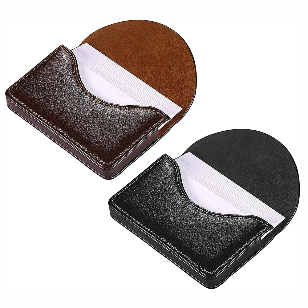 Pu Leather Business Card Holder Pocket Slim Name Cards Organizer Man Coin Purse Ultra-Thin Money Change Pouch 95*65*17 mm