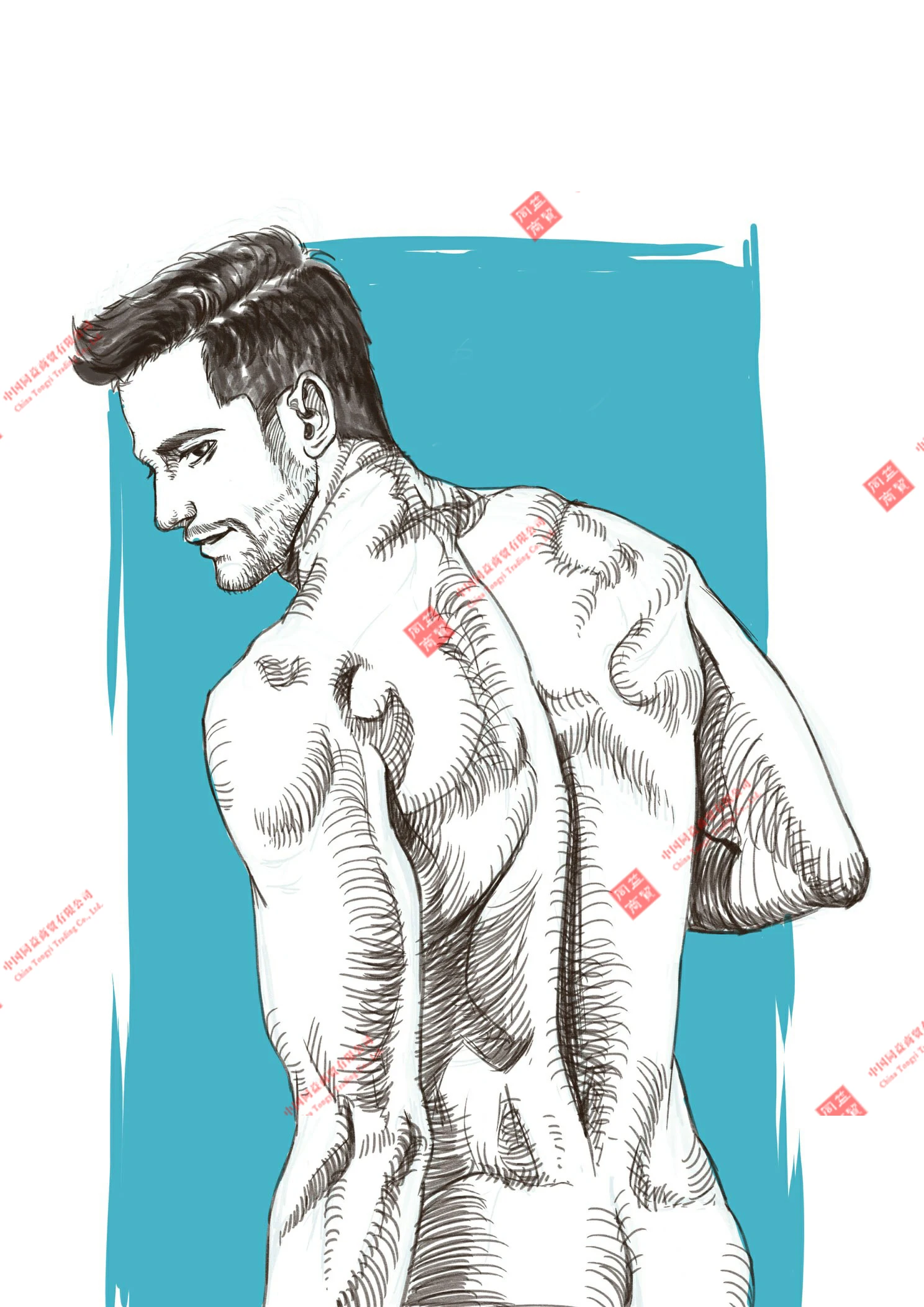 

Art pattern Gay Sticker Sexy boy Waterproof Sunscreen Decal Poster Laptop Car Sticker vinyl PVC Motorcycle Sticker