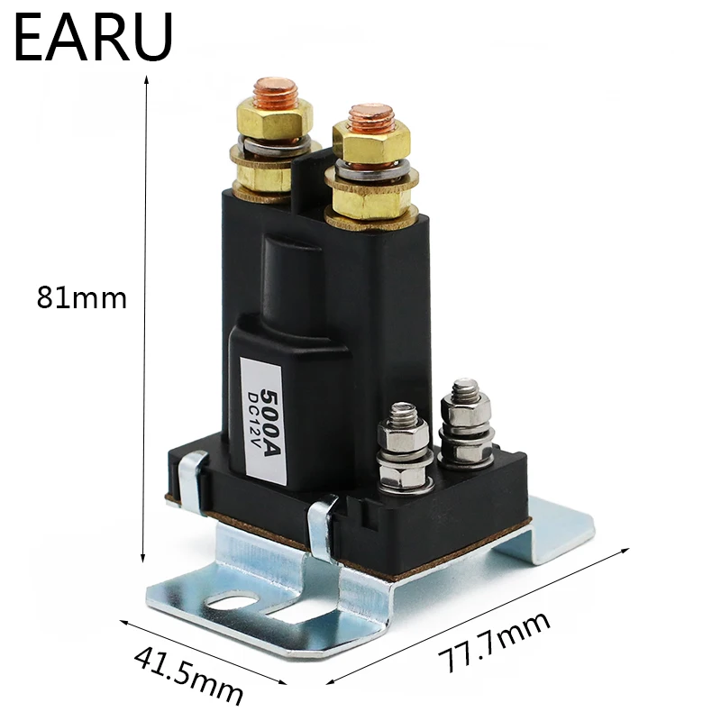 Dual Battery Start Relay 4 Pin Large Current 500A 12V 24VDC Car Power Switch,Starting Relay,Auto Start Contactor Heavy Current