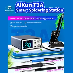 JC AIXUN T3A Intelligent Soldering Station with T12/T245/936 Series Handle Soldering Iron Tips For Phone SMD BGA Welding Repair