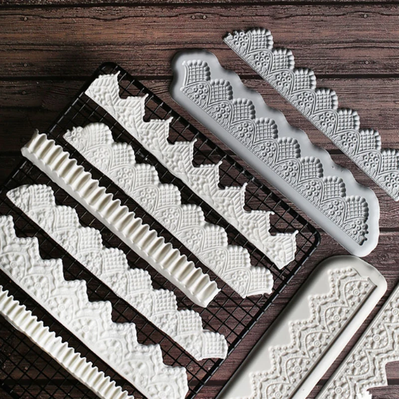 A variety of Lace Cake Surrounds Silicone Mold Fondant Cakes Decoration Tool Sugarcrafts Chocolate Baking Tool For cake Gumpaste