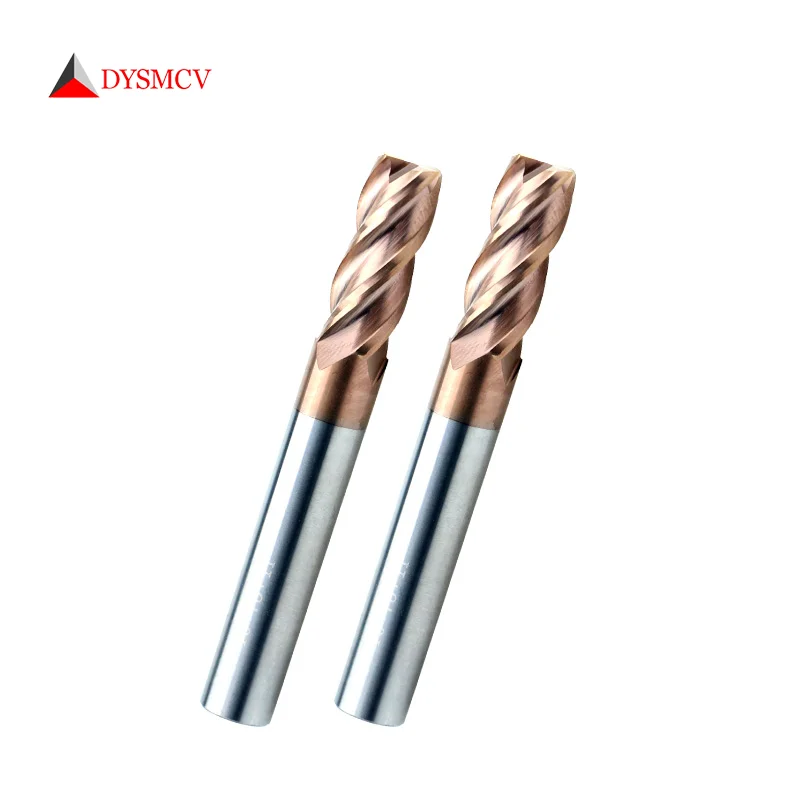 

1pc Discount End Mill 6mm Long 50mm HRC55 HRC65 4 Flutes Tungsten Carbide Steel cutting tool CNC maching Round Nose Endmills