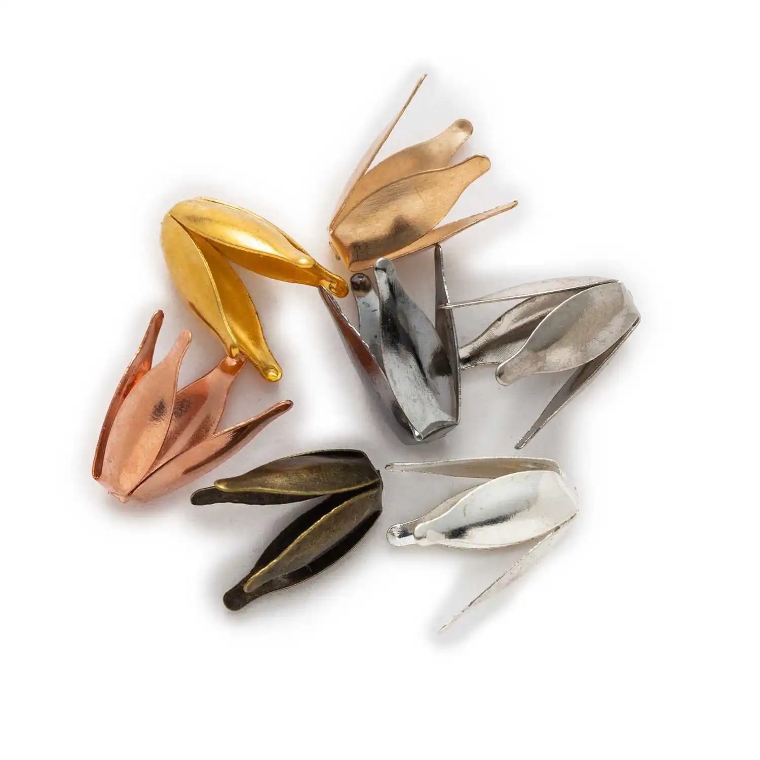 

100pcs Vintage Floral Bead Caps, 13x8mm Retro Oval Spacers for Jewelry Making, Antique Style Findings for DIY Boho Necklace