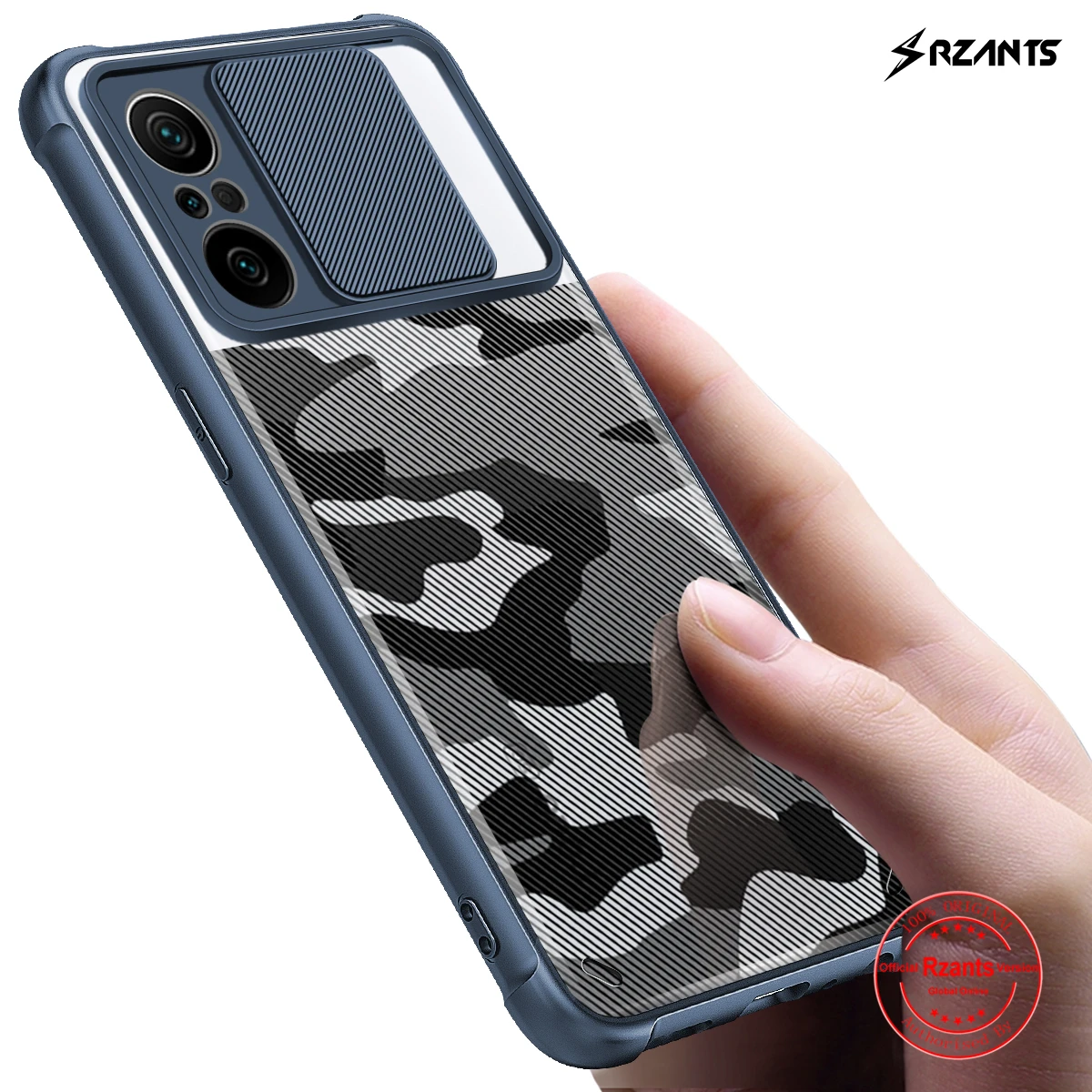 Rzants For Xiaomi POCO F3 Xiaomi Redmi K40 Pro Xiaomi MI 11i Case Hard [Camouflage Lens] Lens Slim Protection Clear Cover