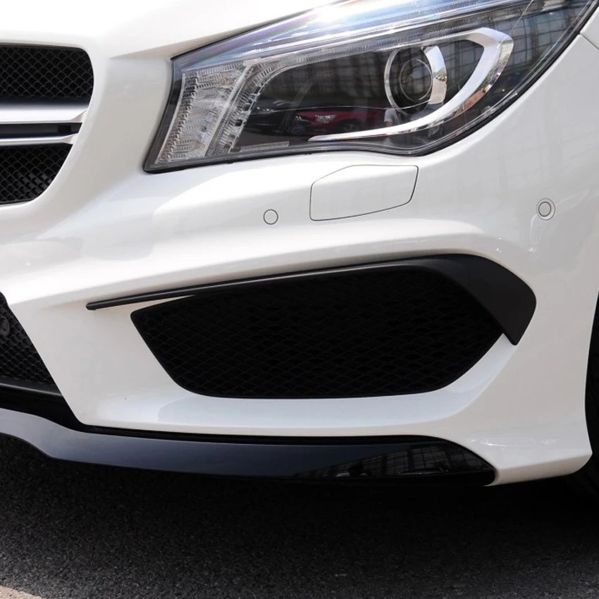 

For Mercedes Benz CLA Class C117 2013-2015 AMG Line CLA180 200 220 Front Bumper Trim Cover Stickers Flag Accessories Car Styling