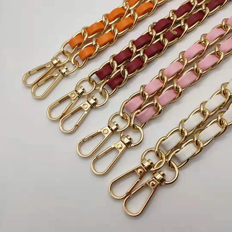 110cm Purse Chain Strap Crossbody Handbag Chains Replacement Leather Shoulder Bag Straps Diy Women Girl Bag Part Accessories