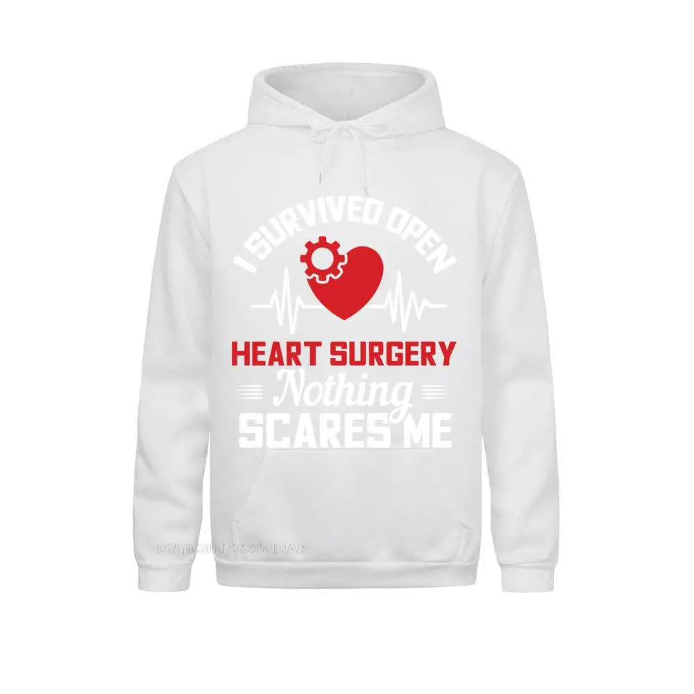 I Survived Open Heart Surgery Nothing Scares Me Pullover Hoodie Japan Style Men Sweatshirts Plain Hoodies Print Sportswears