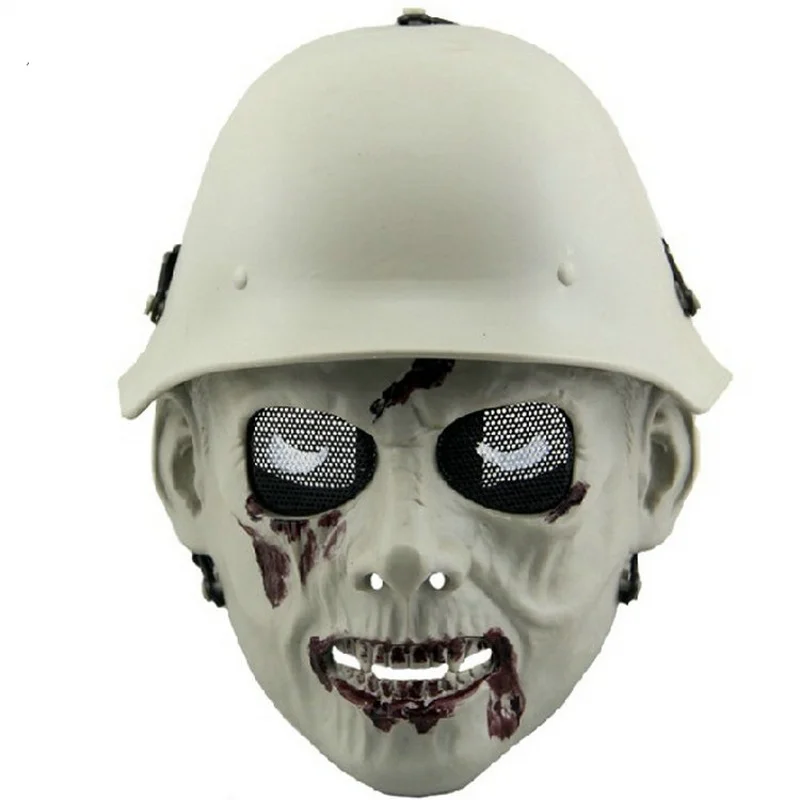 Máscara protectora de cara completa, máscara táctica Airsoft de Zombie, militar, CS, juego de guerra, Paintball, caza, Calavera, fantasma, fiesta de
