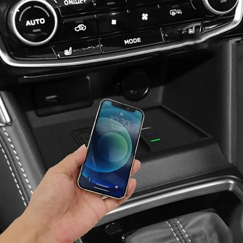 10W Car Wireless Charger for Subaru Forester 2019 2020 2021 Accessories Wireless Charging Pad Mat Center Console Storage Box