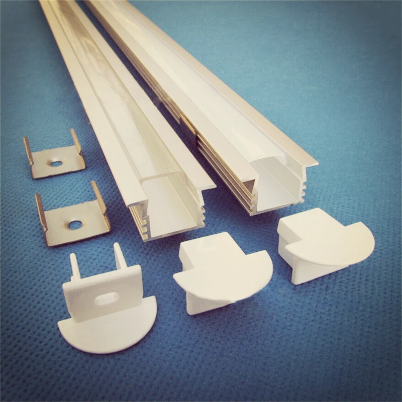 10-30pcs 80inch 2m Recessed Profile Kitchen Cabinet Wardrobe Bar Light 12mm Strip Embedded Aluminum Channel Housing