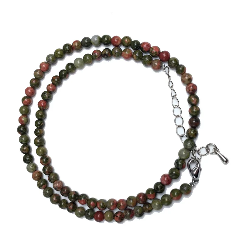 Natürliche 4mm Tigerauge Sodalith Amazonit Labradorit Perlenkette in Verschiedenen Farben Geschenke für Mädchen Modisches Armband Choker – Detail 16
