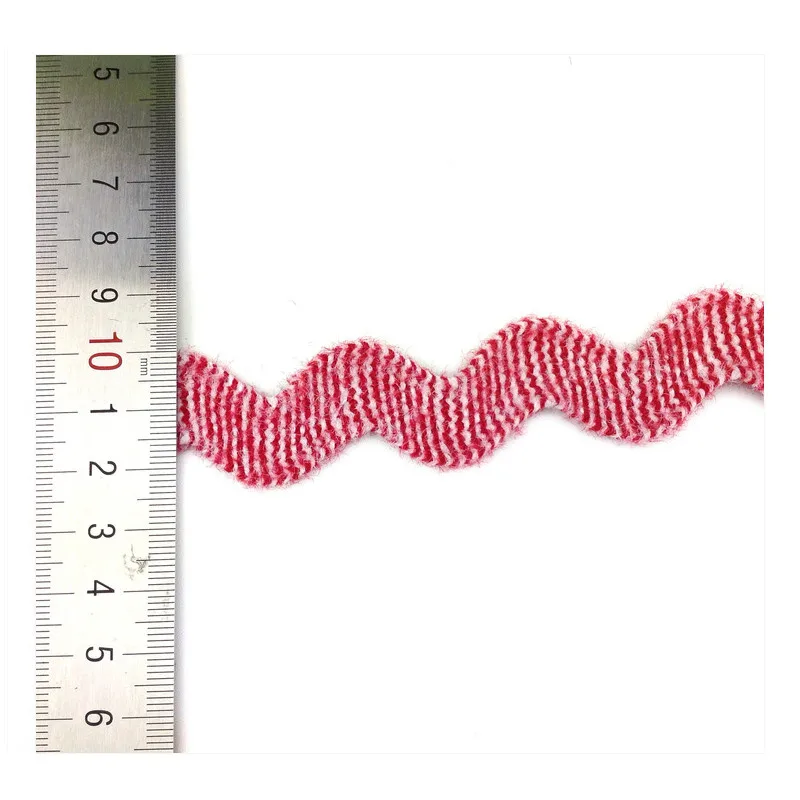 Faux Woolen Wavy Curved Side Serpentine Lace Soft Hairy Webbing Sewing Decoration For Clothing Curtain Accessories 1 Yard