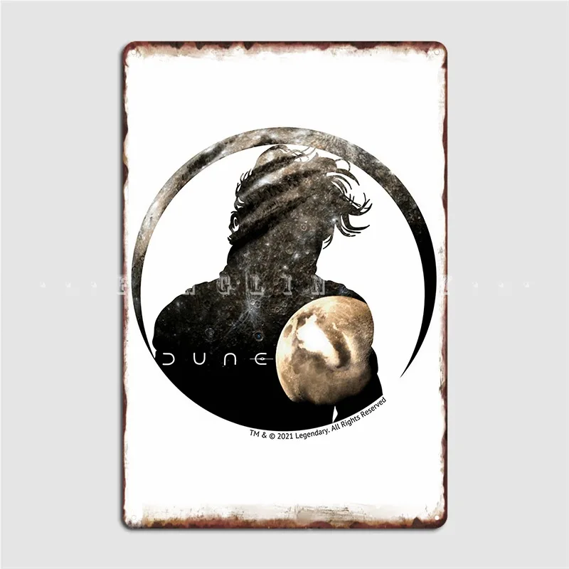 Dune Paul Atreides Silhouette Metal Sign Cinema Garage Plates Party Customize Tin Sign Posters