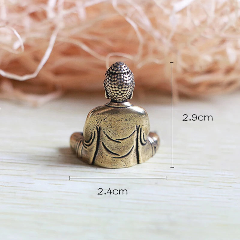 Wholesale Pure Brass Miniature Shakyamuni Buddha Decoration Home Decor Miniature Figurine New Home Decore  Decorations for Home