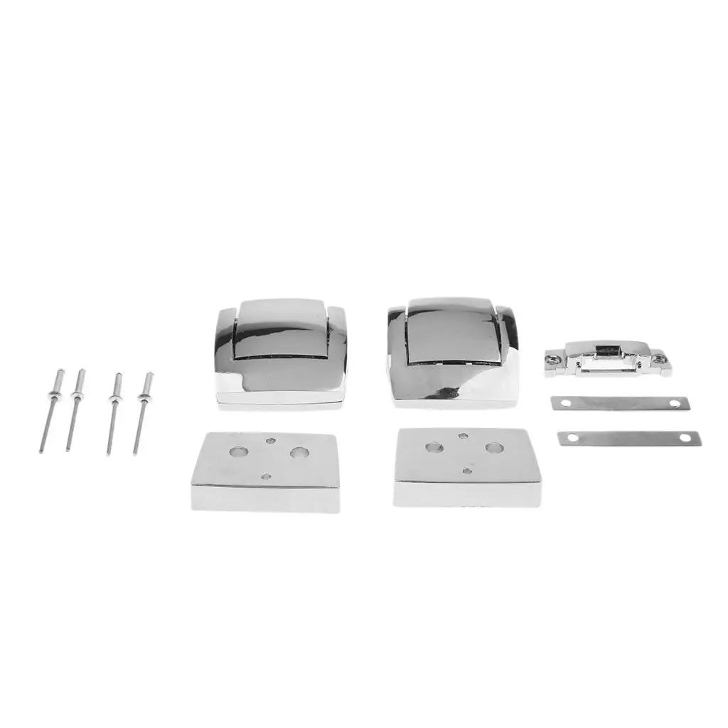 Chrome Hinges & Latch kit for Harley Chopped & Razor Tour Pak Trunk Pack