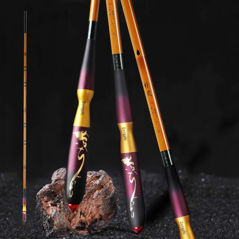 2.7m-6.3m Taiwan Fishing Rod 28 Tonalty Super Light Hand Canne Ultra Fine Super Hard Carbon Long Sections Telescopic Olta Pesca