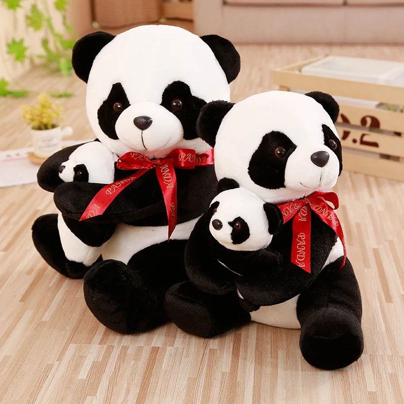 25-50 ซม.น่ารักพ่อ & Baby PANDA ตุ๊กตาของเล่นตุ๊กตาสัตว์ตุ๊กตาหมีการ์ตูนหมอนนุ่ม Kawaii ตุ๊กตาสาวคนรักวันเกิด...