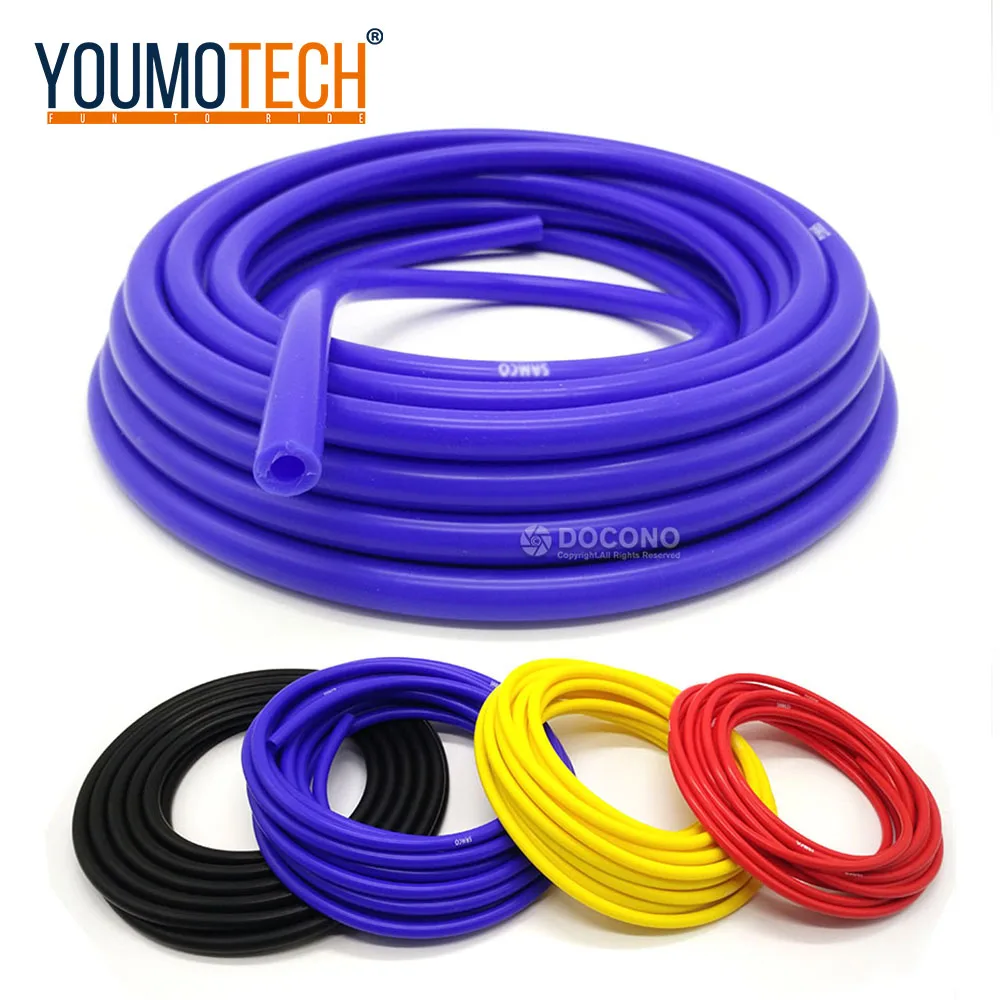 Uniwersalny 3mm/4mm/6mm/8mm silikonowa rura ssawna wąż rurki silikonowe niebieski czarny czerwony żółty